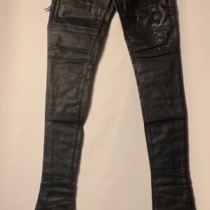 Si Tu Veux Superstack Black Wax Mens Jeans Size 30